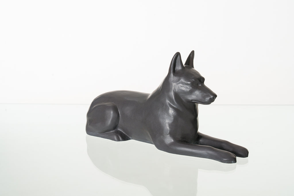 Urna per animali domestici Pastore Tedesco - Grigio opaco | Urna in ceramica