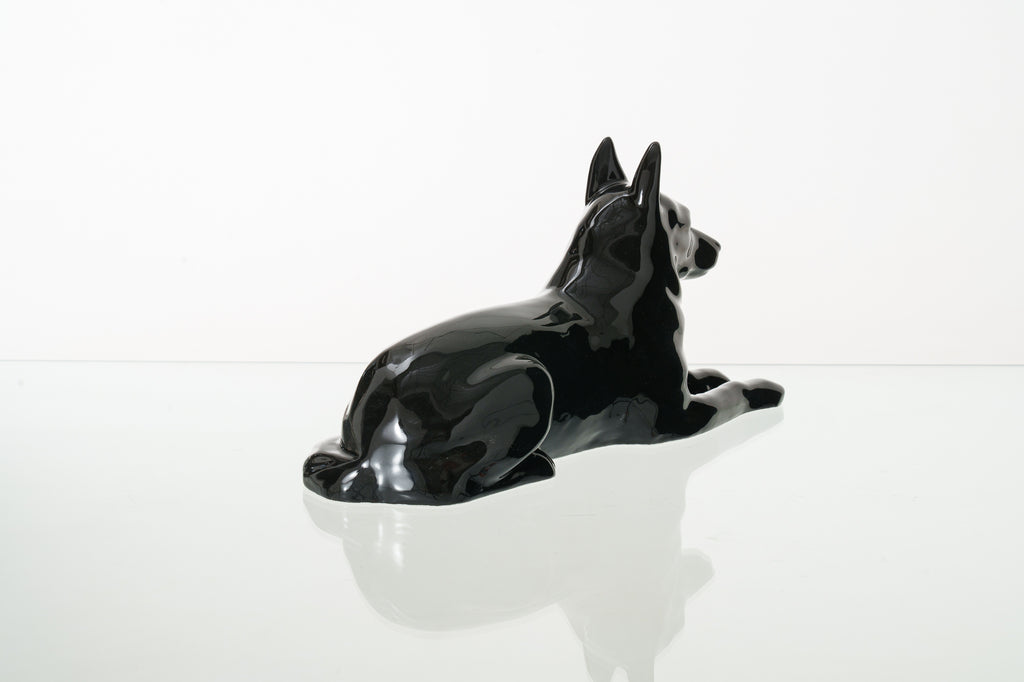 Urna per animali domestici Pastore Tedesco - Lampada nero | Urna in ceramica