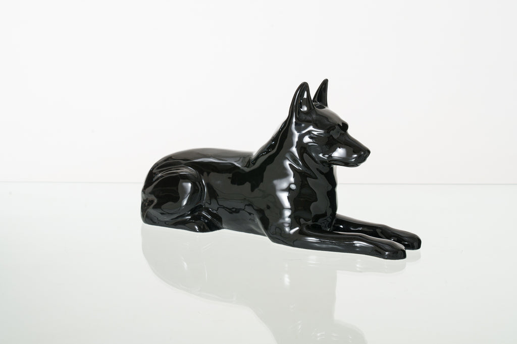 Urna per animali domestici Pastore Tedesco - Lampada nero | Urna in ceramica