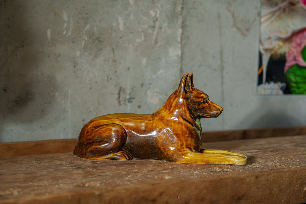 Urna per animali domestici Pastore Tedesco - Ruggine marrone | Urna in ceramica