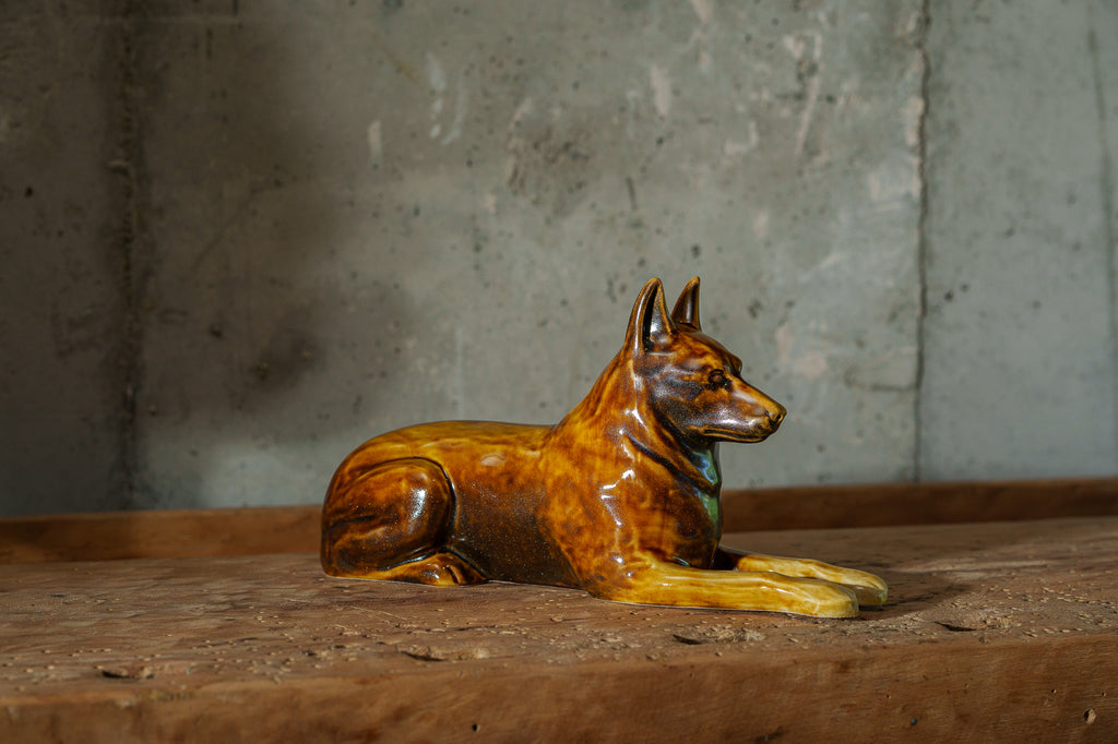 Urna per animali domestici Pastore Tedesco - Ruggine marrone | Urna in ceramica