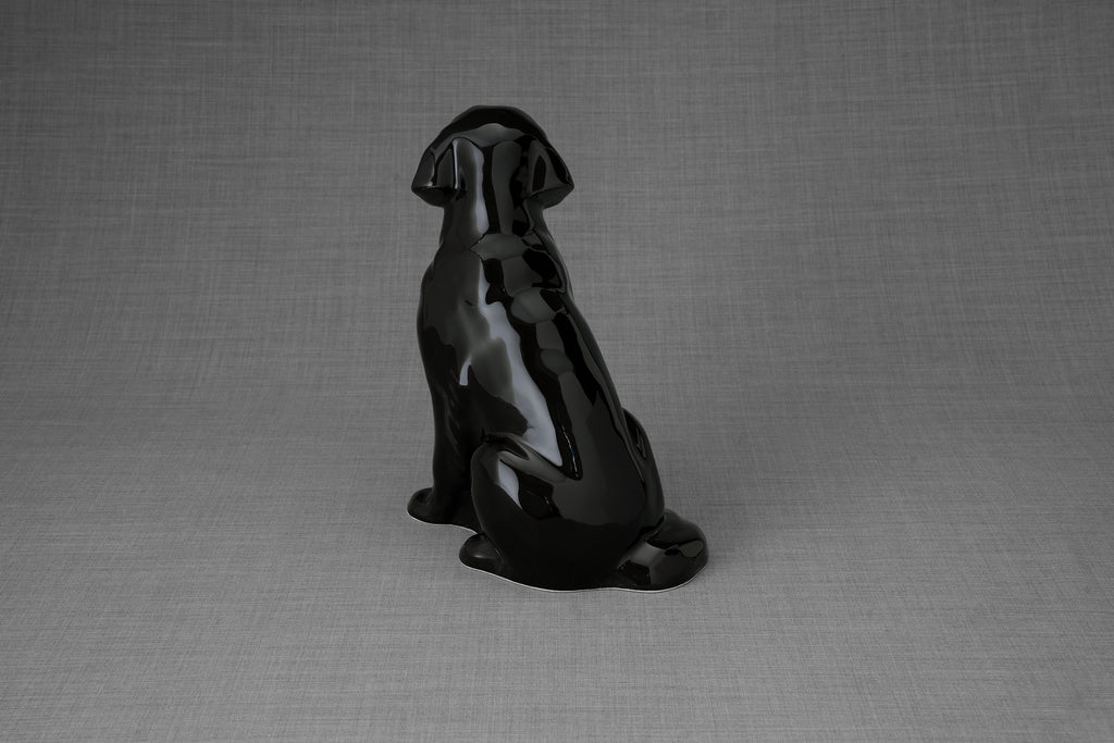 Urna per animali domestici Golden Retriever - Lampada nera | Urna in ceramica