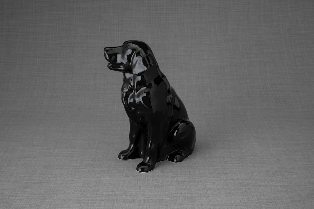 Urna per animali domestici Golden Retriever - Lampada nera | Urna in ceramica