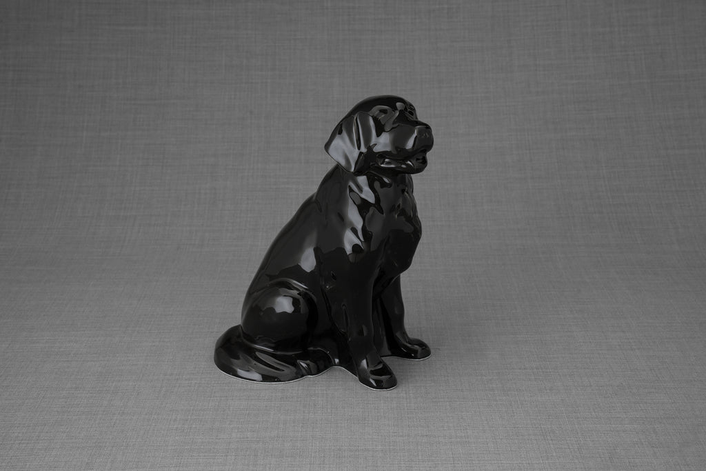 Urna per animali domestici Golden Retriever - Lampada nera | Urna in ceramica