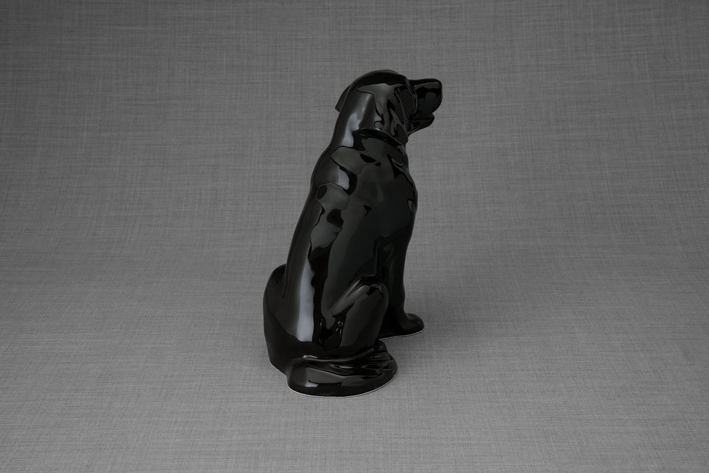 Urna per animali domestici Golden Retriever - Lampada nera | Urna in ceramica
