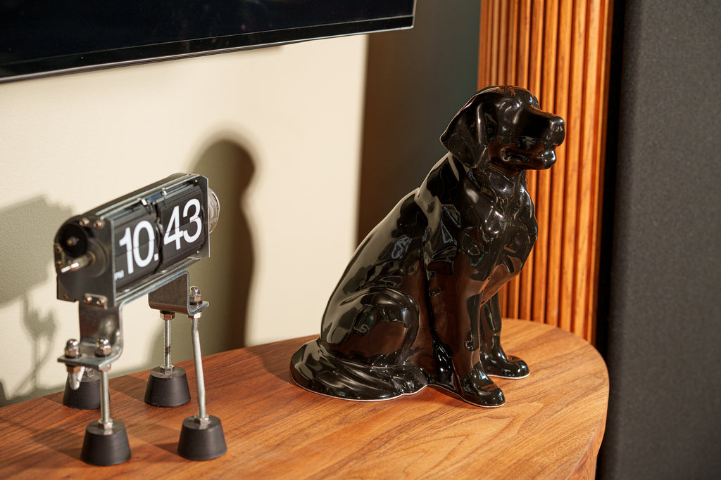 Urna per animali domestici Golden Retriever - Lampada nera | Urna in ceramica