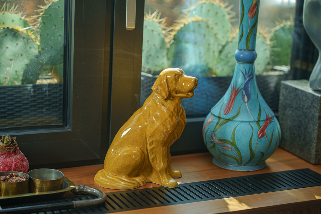 Urna per animali domestici Golden Retriever - Giallo | Urna in ceramica