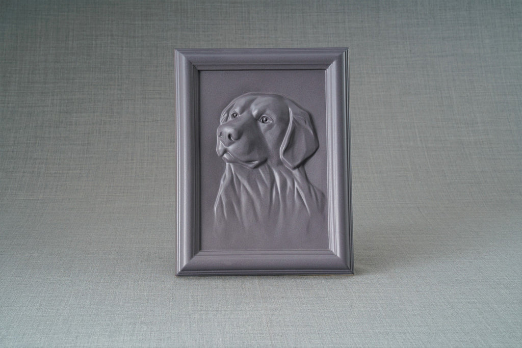 Labrador Urna per Ceneri Animali - Grigio Opaco | Ceramica | Artigianale