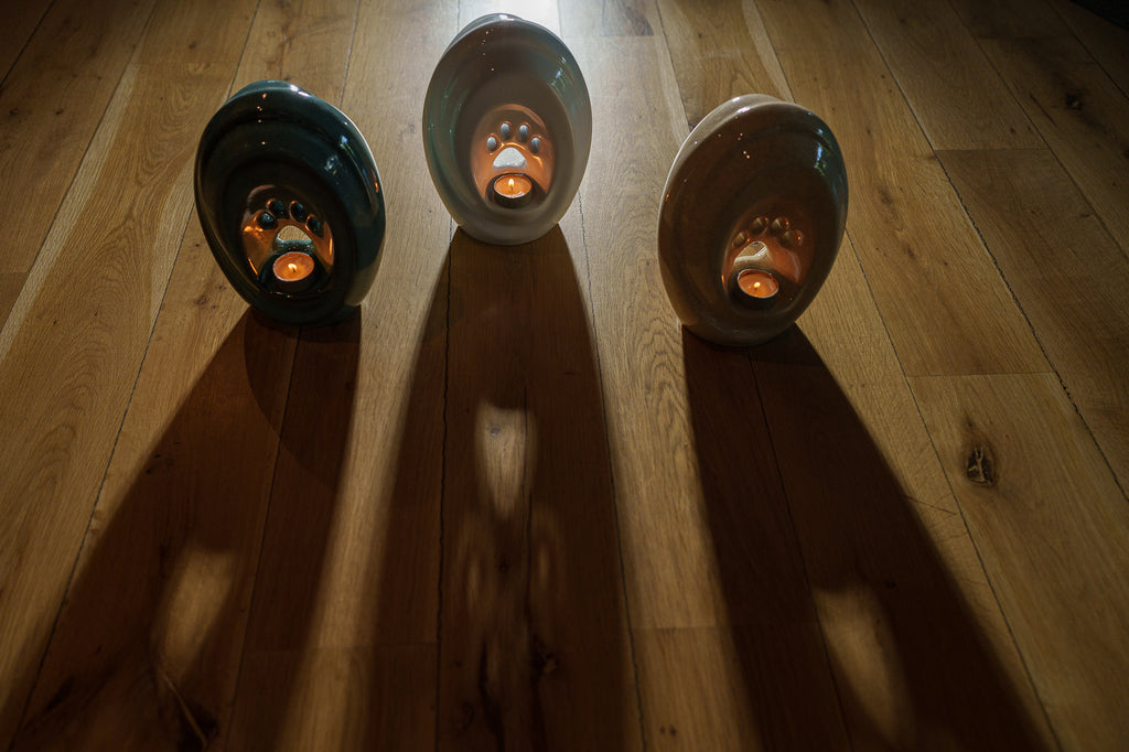 Paw Urna per Cani di grande taglia - Grigio opaco | Ceramica | Artigianale