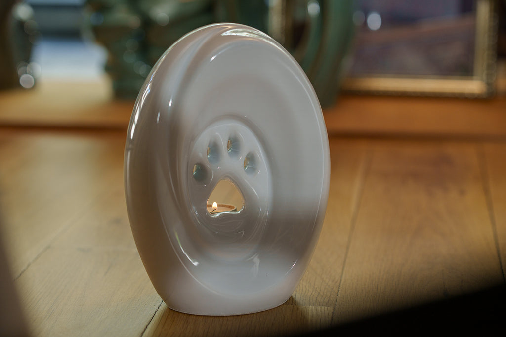 Paw Urna per Cani di grande taglia - Bianco | Ceramica | Artigianale