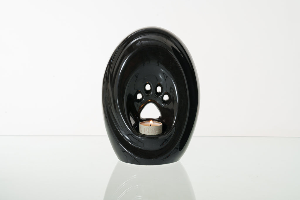 Paw Urna per Cani di grande taglia - Lampada nera | Ceramica | Artigianale
