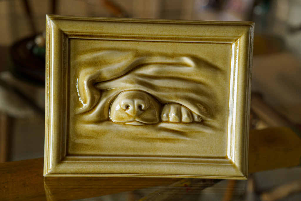 Urna Cremazione per Ceneri Cani - Sabbia Scura | Ceramica | Artigianale