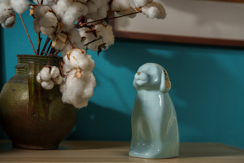 Urna per Animali "Cuddle" per Cane - Azzurro Baby | Ceramica | Fatta a mano