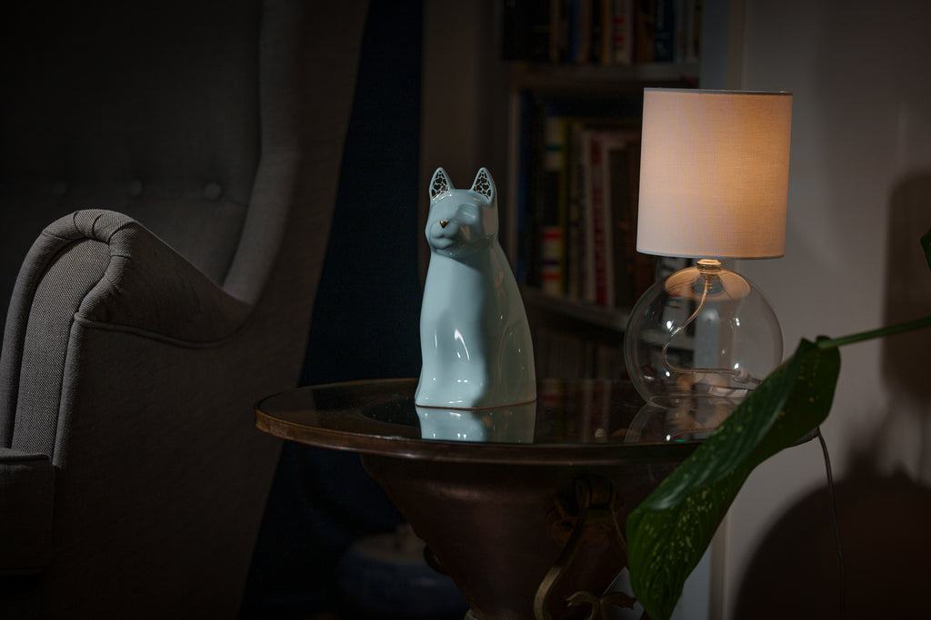 Urna per Animali "Barkley" per Cane - Azzurro Baby | Ceramica | Fatta a mano