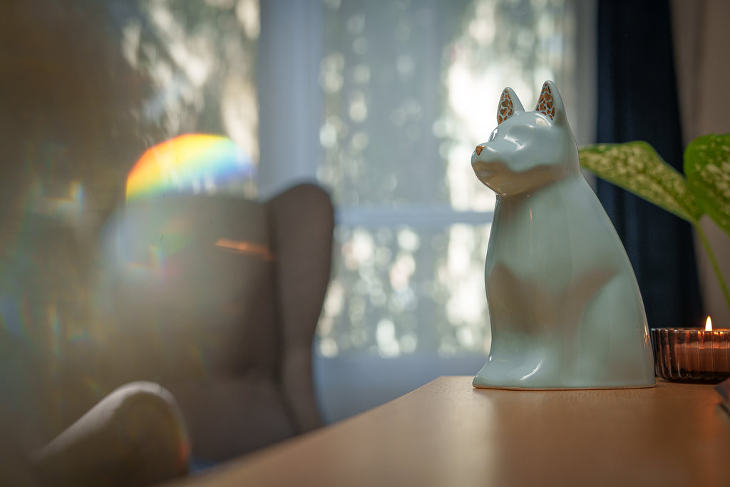 Urna per Animali "Barkley" per Cane - Azzurro Baby | Ceramica | Fatta a mano