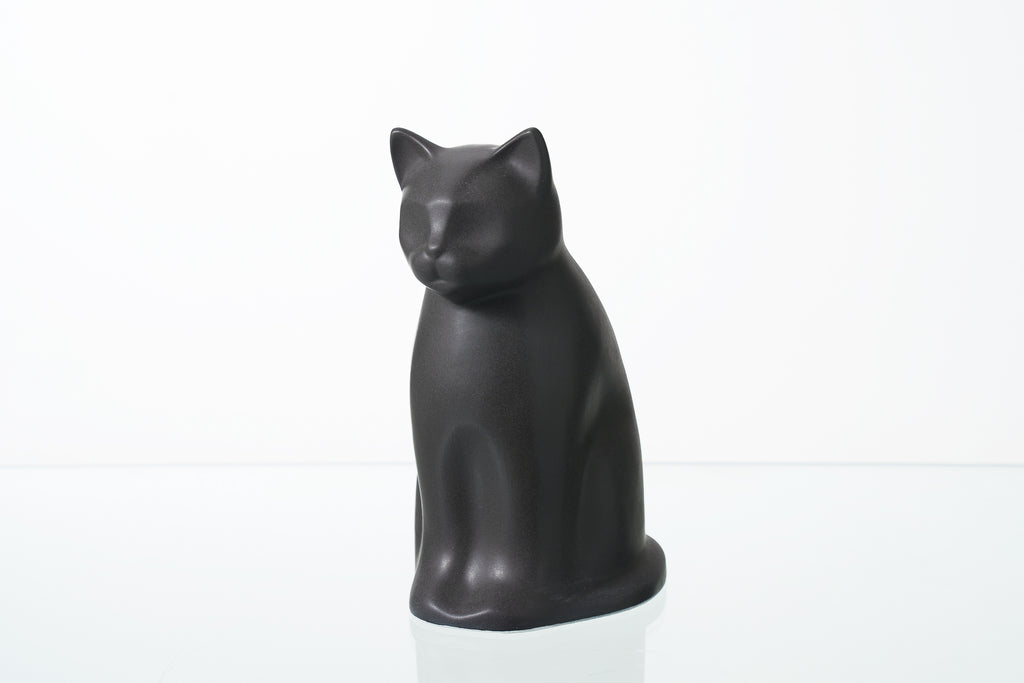 Urna per Animali "Meow" per Gatto - Grigio Opaco | Ceramica | Fatta a mano