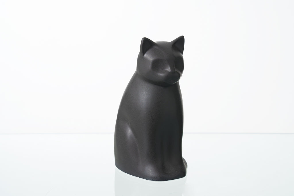 Urna per Animali "Meow" per Gatto - Grigio Opaco | Ceramica | Fatta a mano