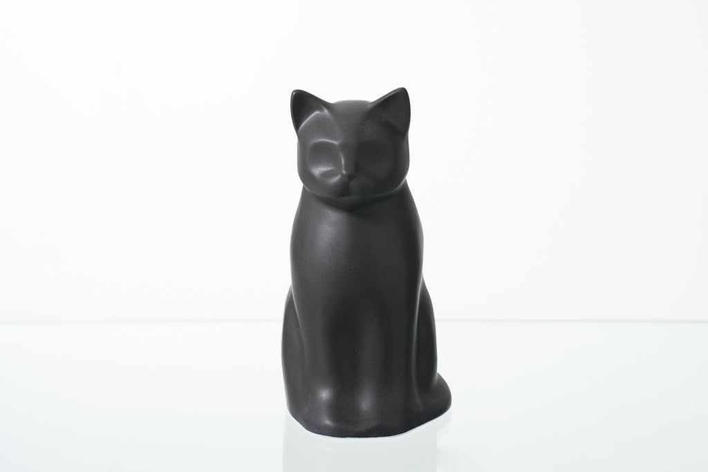 Urna per Animali "Meow" per Gatto - Grigio Opaco | Ceramica | Fatta a mano
