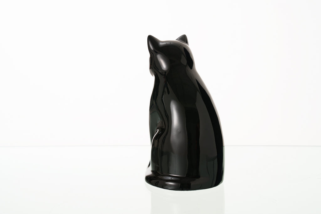 Urna per Animali "Meow" per Gatto - Nero | Ceramica | Fatta a mano