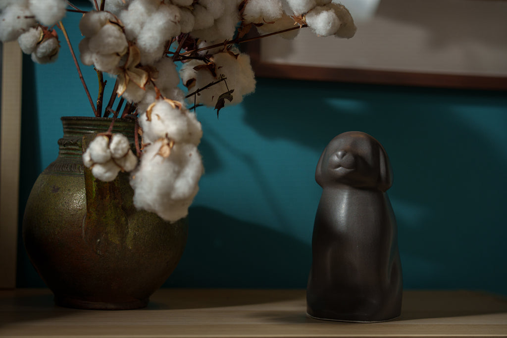 Urna per Animali "Cuddle" per Cane - Grigio Opaco | Ceramica | Fatta a mano