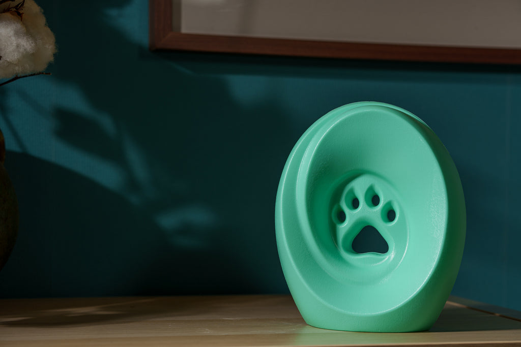 Urna per Cremazione Legacy Paw - Menta | Urna per Animali