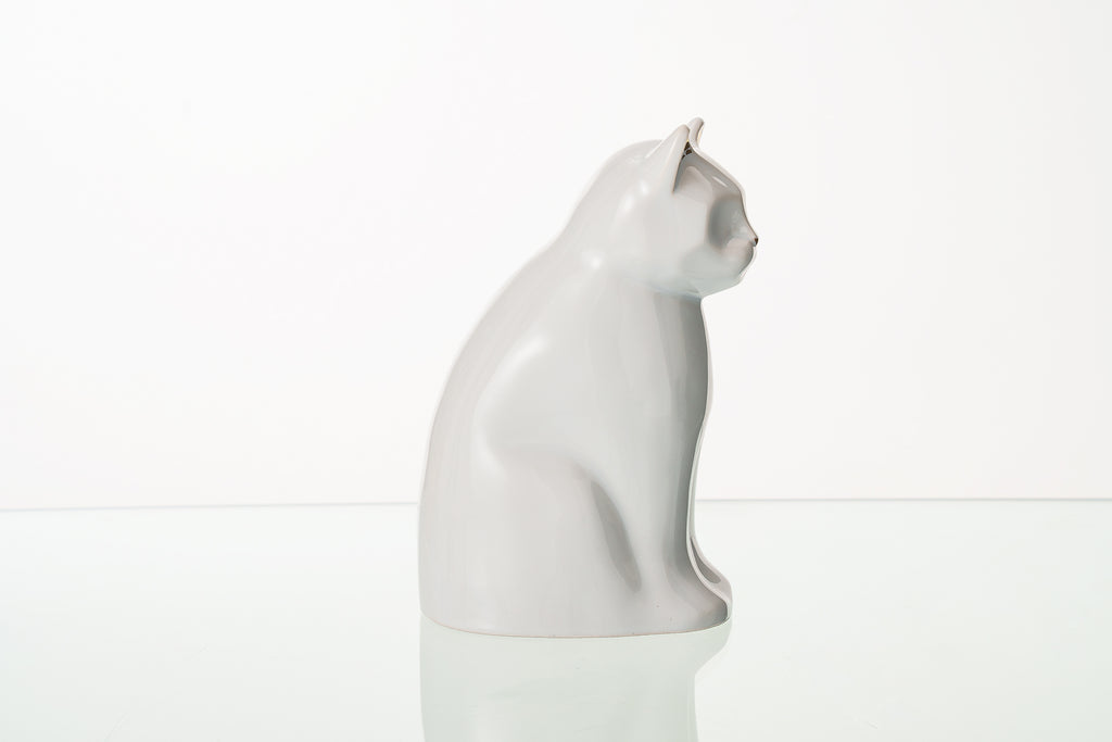 Urna per Animali "Meow" per Gatto - Bianco | Ceramica | Fatta a mano
