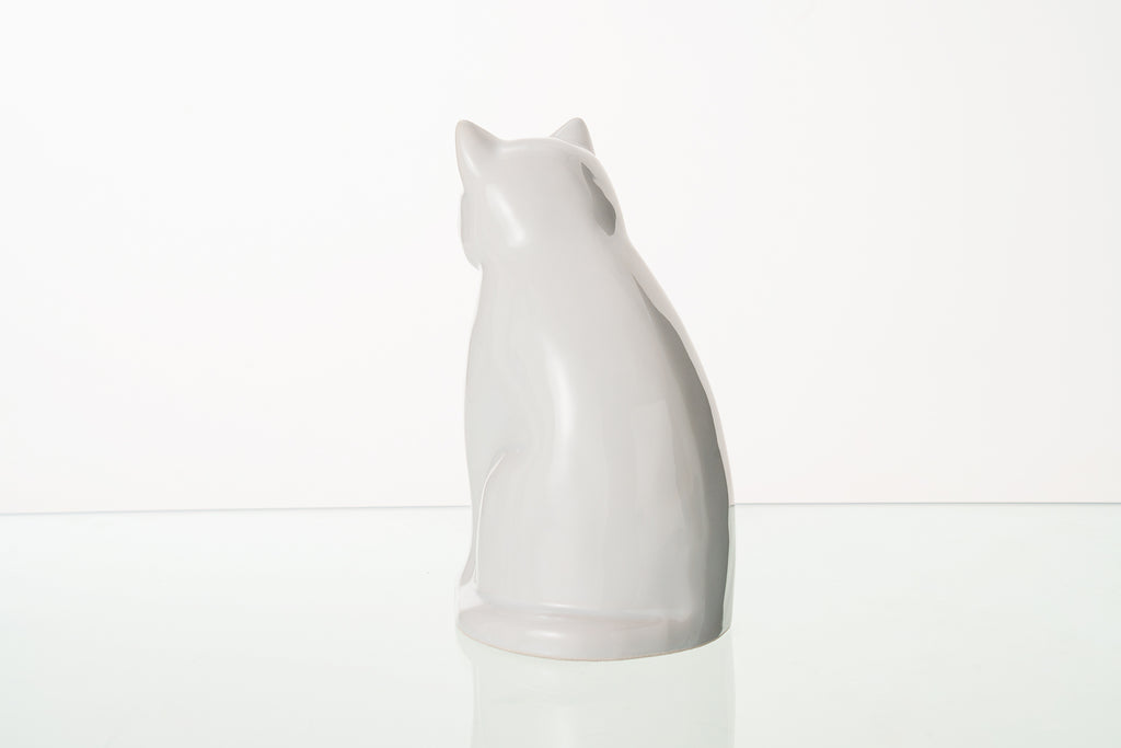 Urna per Animali "Meow" per Gatto - Bianco | Ceramica | Fatta a mano