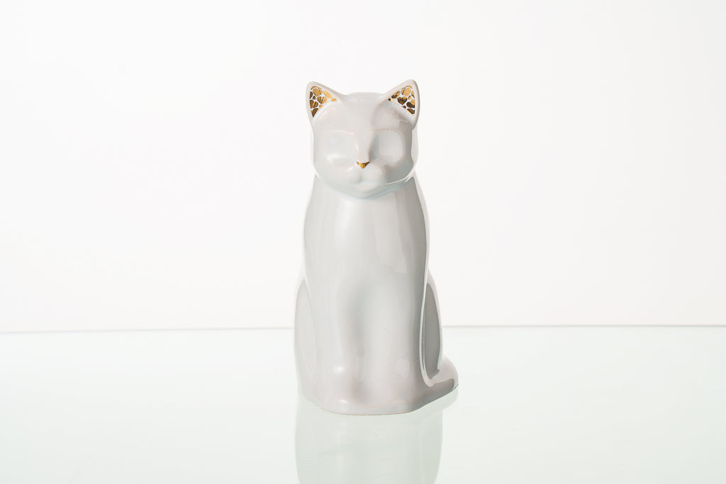 Urna per Animali "Meow" per Gatto - Bianco | Ceramica | Fatta a mano