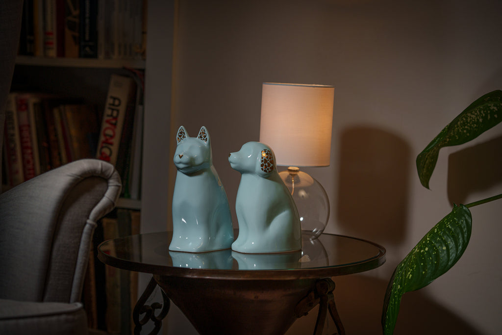 Urna per Animali "Cuddle" per Cane - Azzurro Baby | Ceramica | Fatta a mano